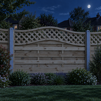 European Panel Model 33 6ft x 3ft 1828x900 – night garden view