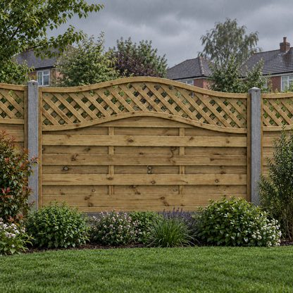 European Panel Model 33 6ft x 3ft 1828x900 – rain garden view