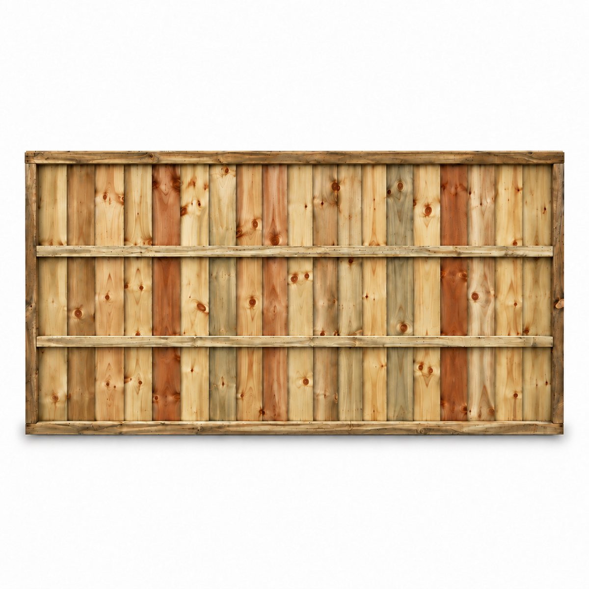 Feather Edge Panel Fully Framed 6ft x 3ft – back on white