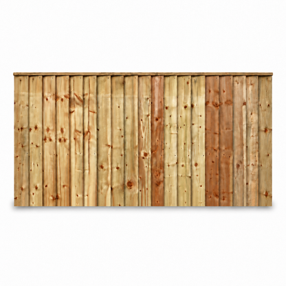 Feather Edge Panel Fully Framed 6ft x 3ft – front on white
