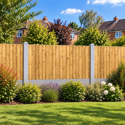 Feather Edge Panel 6ft x 3ft – day garden view