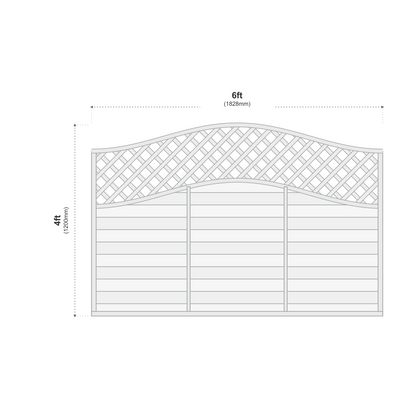 European Panel Model 33 6ft x 4ft 1828x1200 dimensions diagram