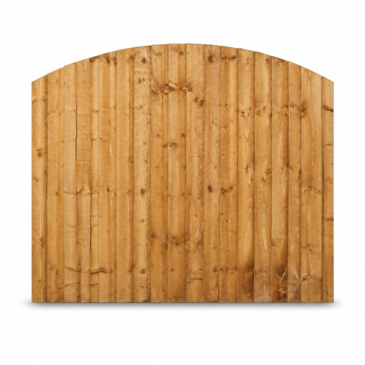 Domed Feather Edge Panel 6ft x 5ft +dome – front on white