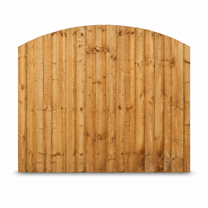 Domed Feather Edge Panel 6ft x 5ft +dome – front on white