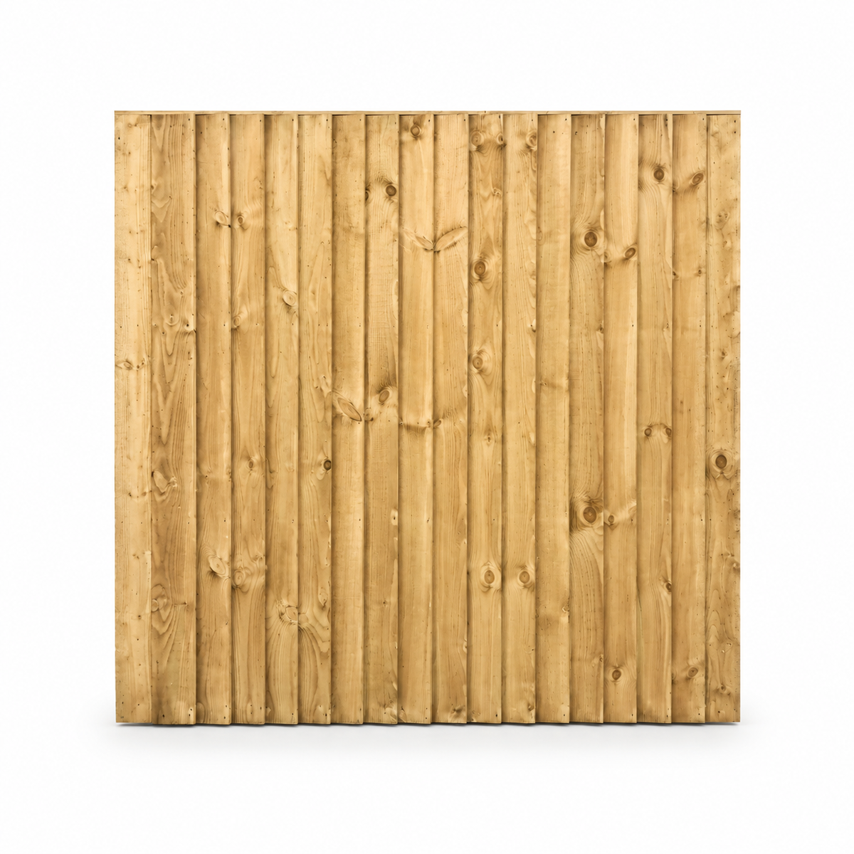 Feather Edge Panel 6ft x 6ft – front on white