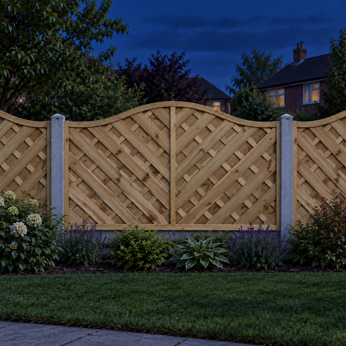 European Panel Model 38, 6 ft wide × 3 ft high, night garden