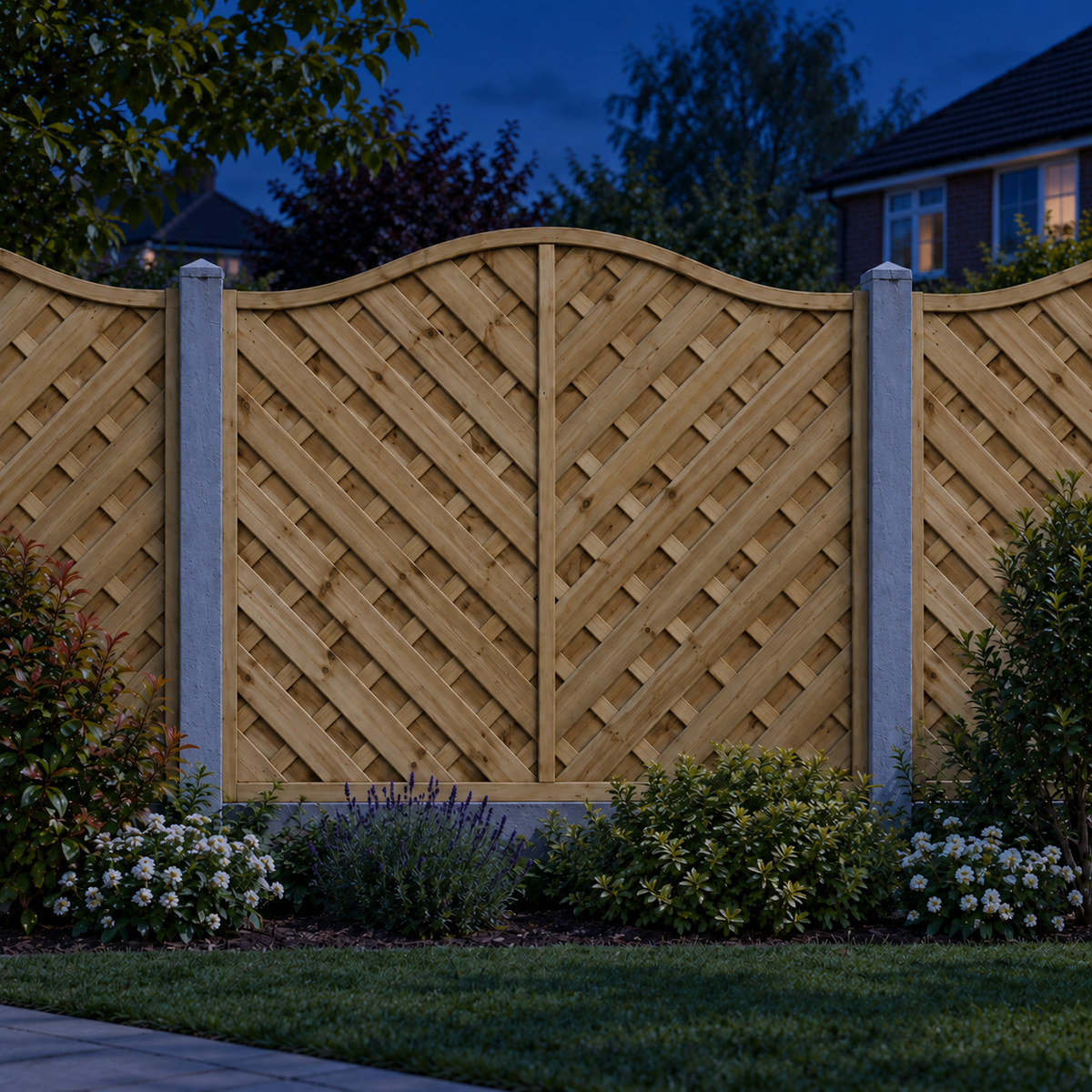 European Panel Model 38, 6 ft wide × 5 ft high, night garden