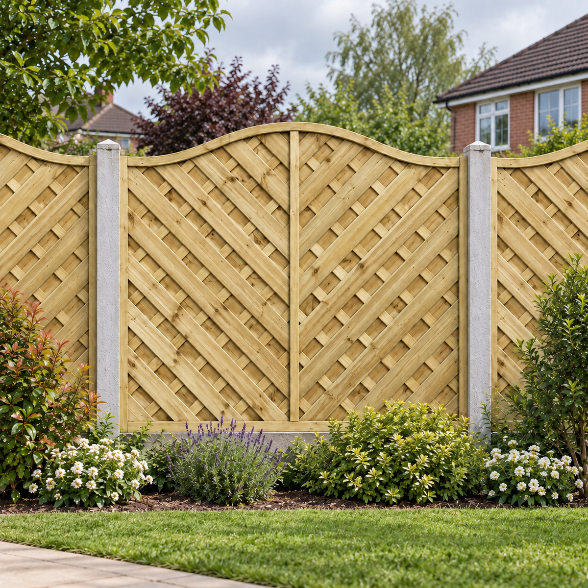 European Panel Model 38, 6 ft wide × 5 ft high, overcast garden