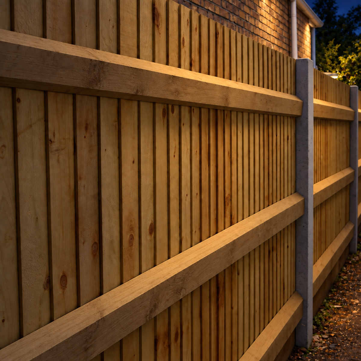 Cant Rail in a garden, night light