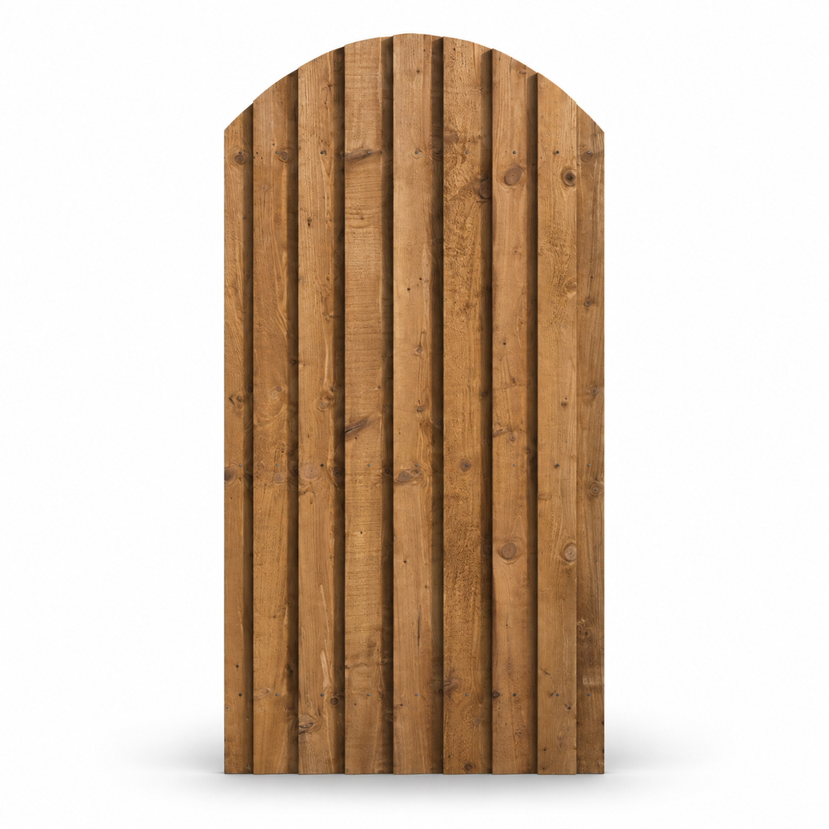 Dome Feather Edge Gate 6ft x 3ft – front on white