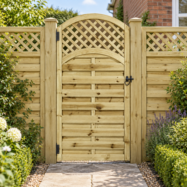 European Gate 6ft x 3ft – day garden view