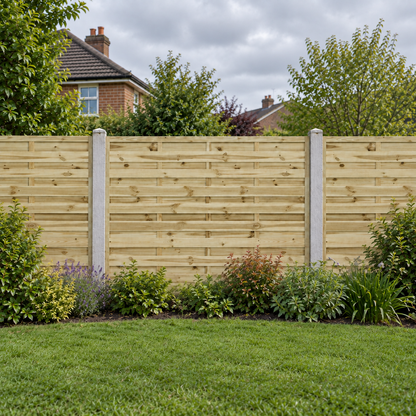 European Panel Model 1 6ft x 4ft 1828 x 1200 – overcast garden view