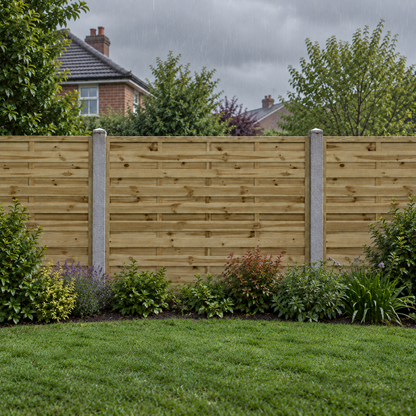 European Panel Model 1 6ft x 4ft 1828 x 1200 – rain garden view