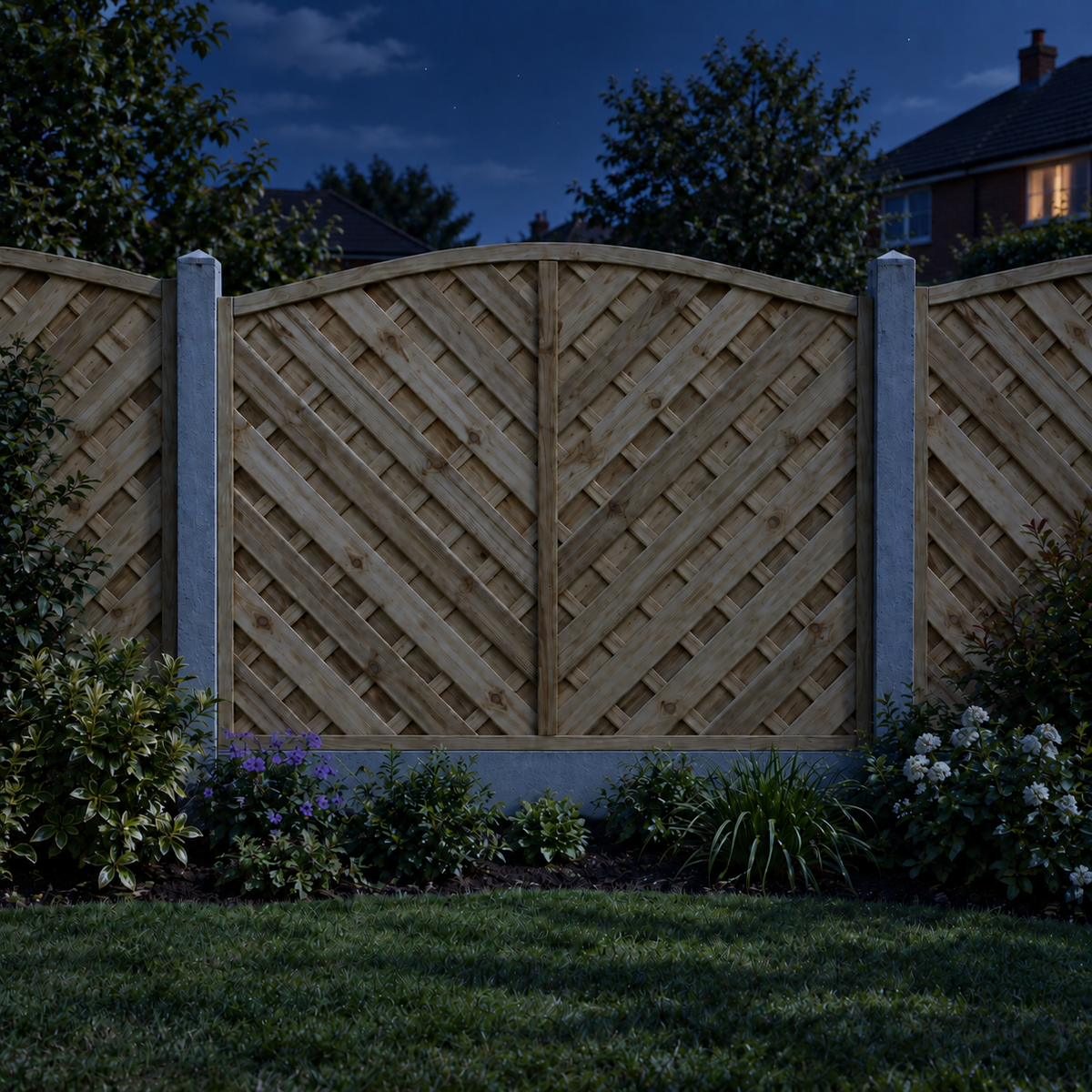 European Panel Model 14 6ft x 5ft 1828 x 1500 – night garden view
