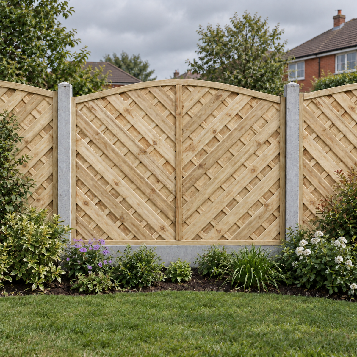 European Panel Model 14 6ft x 5ft 1828 x 1500 – overcast garden view