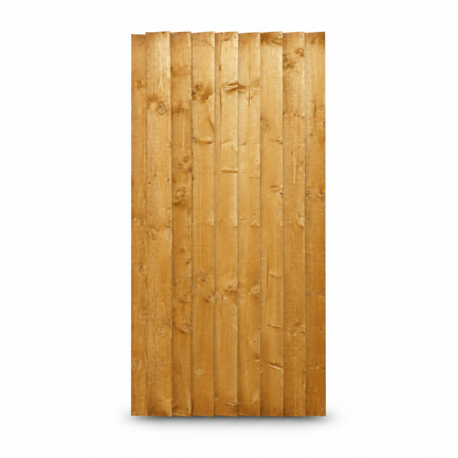 Fully Framed Feather Edge Gate 6ft x 3ft – front on white