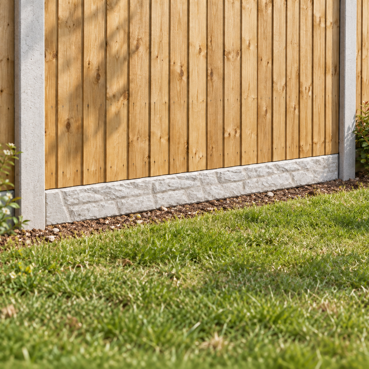 Gravel Board 6ft - Rock Face in a garden, day light