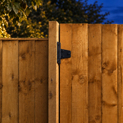 Timber Post in a garden, night light