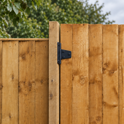 Timber Post in a garden, overcast light